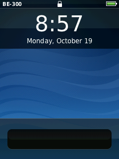 The Glaze lock screen with the time, the date and a slide to unlock control.